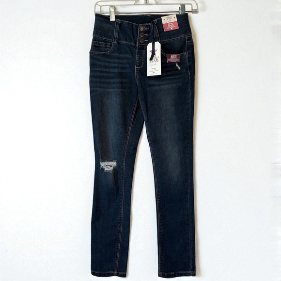 Vanilla Star Denim - Vanilla Star Girls Skinny High Rise Adjustable Waistband Jeans Size 12 NWT